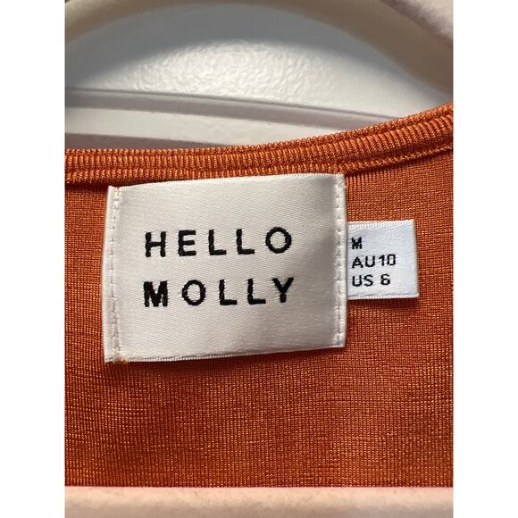 Hello Molly Women’s Elegant Party Cutout‎ Trendy Sexy Mini Dress Size 6 Orange - Picture 6 of 7